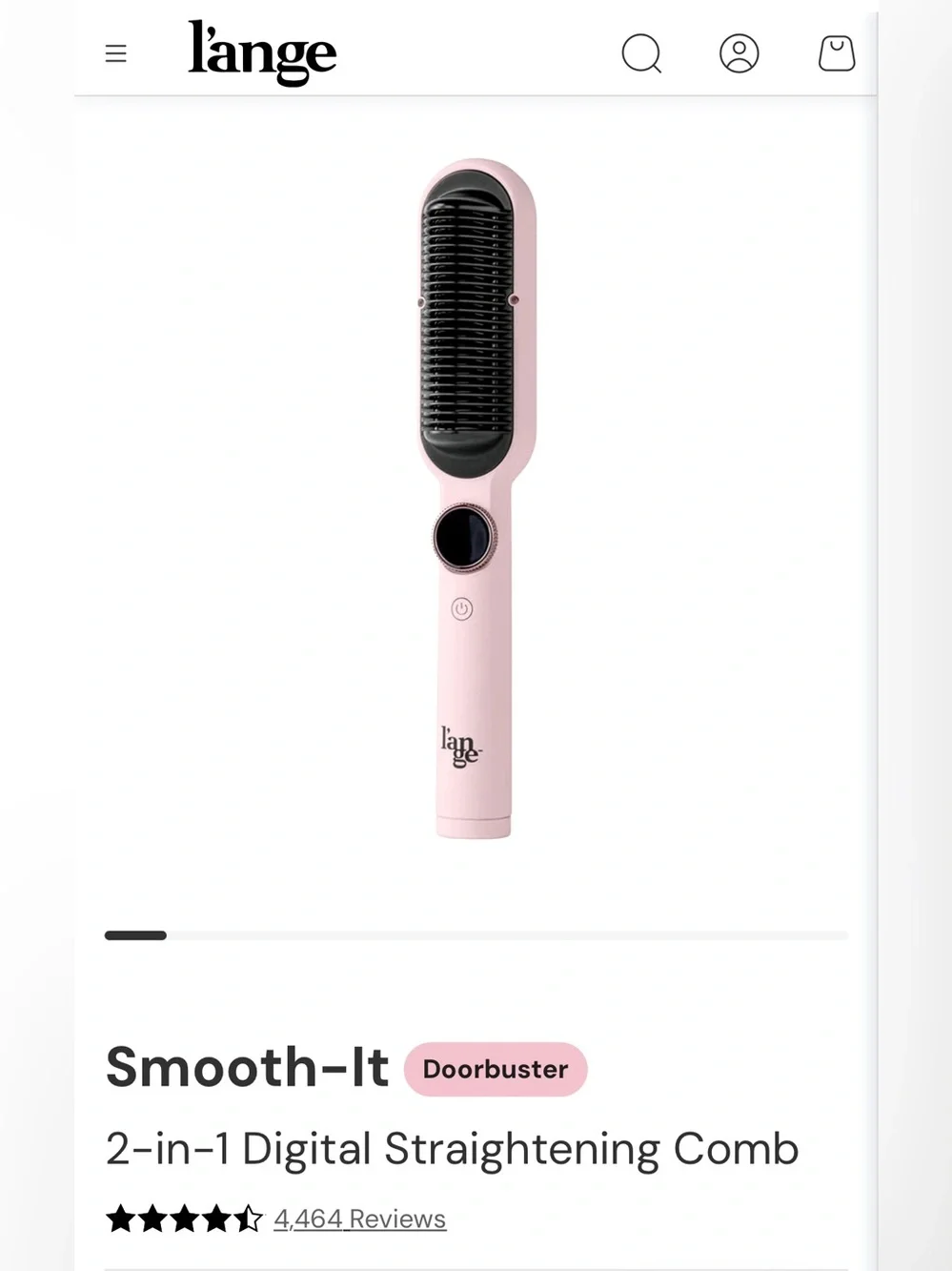 🎀 Lange 2-in-1 Straightening Comb —  Pink 🎀